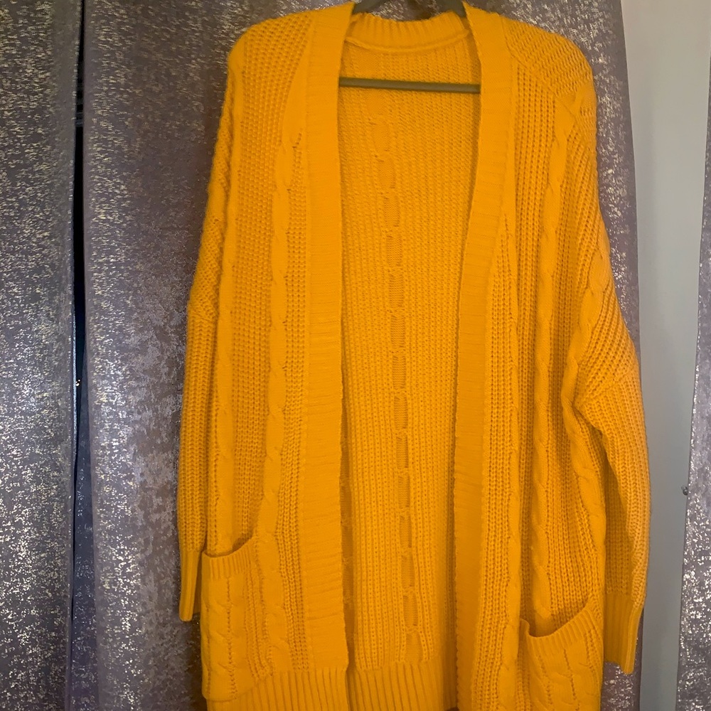 Mustard Yellow Oversized Cardigan